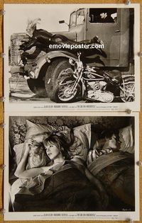 6214 GIRL ON A MOTORCYCLE 2 vintage 8x10 stills '68 Marianne Faithfull