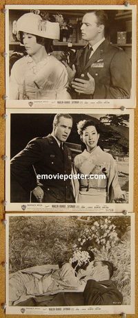 6133 SAYONARA 3 vintage 8x10 stills '57 Marlon Brando, Miiko Taka