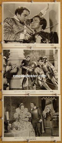 6134 SEA HAWK 3 vintage 8x10 stills R56 Errol Flynn, Robson