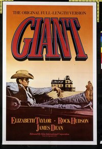 1798 GIANT one-sheet movie poster R83 James Dean, Elizabeth Taylor