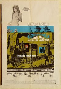 1802 GOOD GUYS & THE BAD GUYS one-sheet movie poster '69 Robert Mitchum