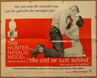 3445 GIRL HE LEFT BEHIND half-sheet movie poster '56 Hunter, Natalie Wood