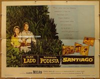 3470 SANTIAGO half-sheet movie poster '56 Alan Ladd, Rossana Podesta