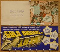 2554 GOLD DIGGERS OF 1935 movie herald '35 Dick Powell