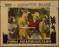 2362 FROM HEADQUARTERS lobby card '29 Monte Blue, Williams