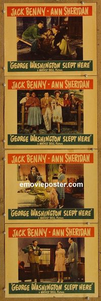 4214 GEORGE WASHINGTON SLEPT HERE 4 lobby cards '42 Jack Benny