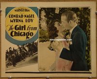 2152 GIRL FROM CHICAGO lobby card '27 early Myrna Loy!