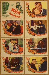 3766 MASK OF DIMITRIOS 8 lobby cards '44 Greenstreet, Lorre