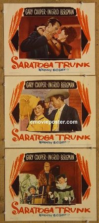 4339 SARATOGA TRUNK 3 lobby cards '45 Gary Cooper, Ingrid Bergman