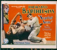 1311 SCARLET SEAS title lobby card '28 Richard Barthelmess, Compson