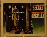 2453 SECRET ENEMIES lobby card '42 Craig Stevens, cool scene!