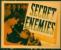 1315 SECRET ENEMIES title lobby card '42 Craig Stevens, Faye Emerson