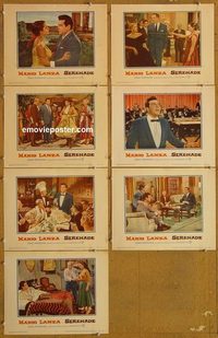 3915 SERENADE 7 lobby cards '56 Mario Lanza, Joan Fontaine