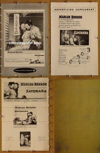 5107 SAYONARA movie pressbook '57 Marlon Brando, Red Buttons