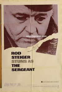 1891 SERGEANT one-sheet movie poster '68 Rod Steiger, John Phillip Law