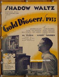 2638 GOLD DIGGERS OF 1933 movie sheet music '33 Dick Powell