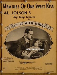 2651 SAY IT WITH SONGS movie sheet music '29 Jolson, Davey Lee