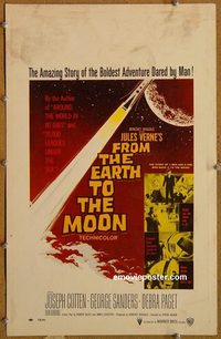 3117 FROM THE EARTH TO THE MOON window card '58 Jules Verne