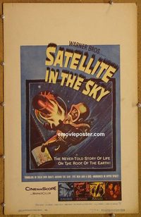 3133 SATELLITE IN THE SKY window card '56 sci-fi, space age!