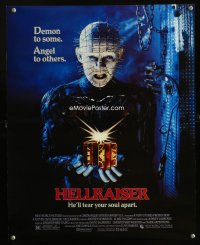 851FF HELLRAISER special 16x20 '87 Clive Barker horror, c/u of Pinhead, he'll tear your soul apart!