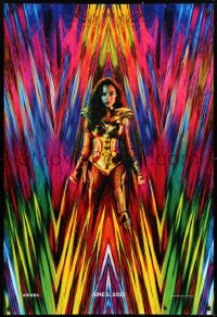 2677UF WONDER WOMAN 1984 teaser DS 1sh 2020 great 80s inspired image of Gal Gadot as Amazon princess