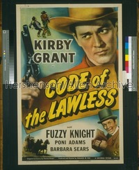 CODE OF THE LAWLESS 1sh '45