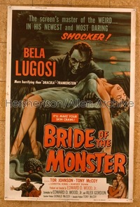 BRIDE OF THE MONSTER 40x60 '56