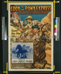 CODY OF THE PONY EXPRESS 1sh '50