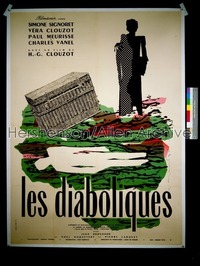 DIABOLIQUE French 1p R50s Henri-Georges Clouzot's Les Diaboliques, art by Raymond Gid!