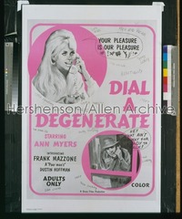 DIAL A DEGENERATE 1sh '72