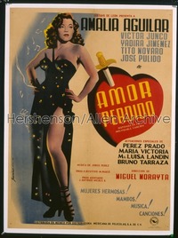 AMOR PERDIDO Mexican poster '51