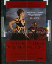 COOK, THE THIEF, HIS WIFE & HER LOVER 1sh '89