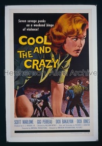 COOL & THE CRAZY ('58) 1sh '58