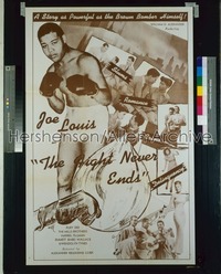 #324 FIGHT NEVER ENDS 1sh '49 Joe Louis 