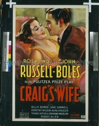 CRAIG'S WIFE ('36) 1sh '36