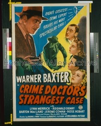 CRIME DOCTOR'S STRANGEST CASE 1sh '43