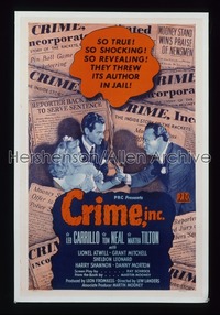 CRIME INC. 1sh '45