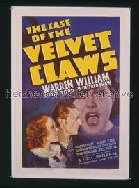 CASE OF THE VELVET CLAWS 1sh '36