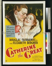 CATHERINE THE GREAT ('34 Bergner) 1sh '34