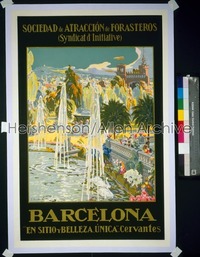 BARCELONA ('30s) travel poster '30