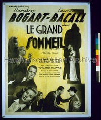 BIG SLEEP French 24x31 1947 Humphrey Bogart, Lauren Bacall, Howard Hawks, Cristellys art