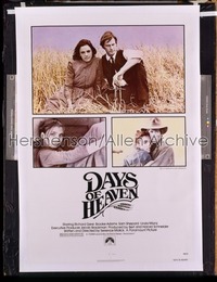 DAYS OF HEAVEN 1sh '78