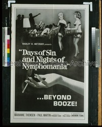 DAYS OF SIN & NIGHTS OF NYMPHOMANIA 1sh '63