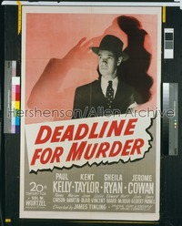 DEADLINE FOR MURDER 1sh '46