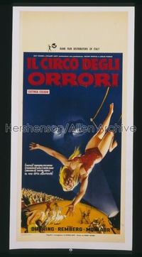 CIRCUS OF HORRORS Italian locandina '60