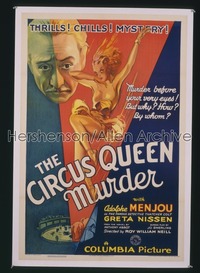 CIRCUS QUEEN MURDER 1sh '33