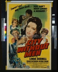 CITY WITHOUT MEN 1sh '42