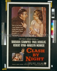 CLASH BY NIGHT 1sh '52