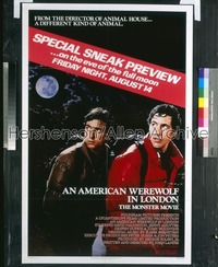 AMERICAN WEREWOLF IN LONDON 1sh '81