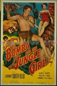 BOMBA & THE JUNGLE GIRL 1sh '53